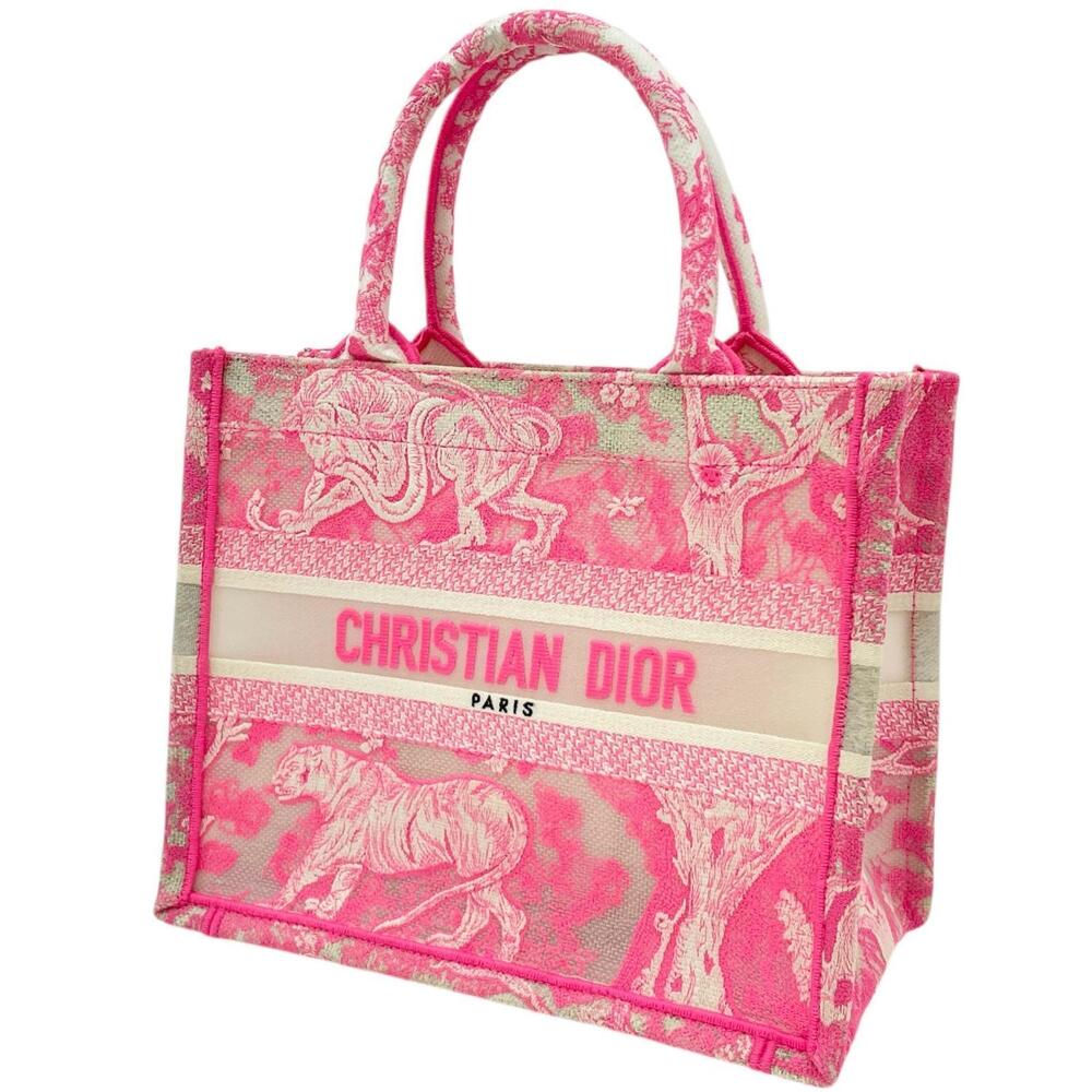 Christian Dior Toile de Jouy Handbag Tote Bag Pink